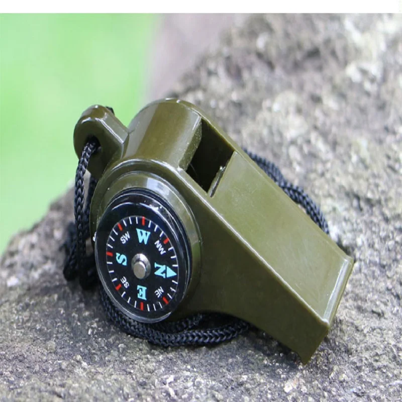 

Outdoor Supplies Sport Whistle, Lifeguard Whistle With Guide and Temperature 3-in-1 Whistle, Survival Whistle