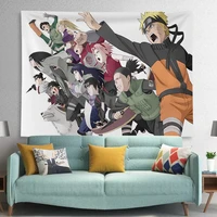 anime kakashi sasuke printed tapestry cartoon dorm room decor wall hanging tapestry tapiz wall decor tapestries