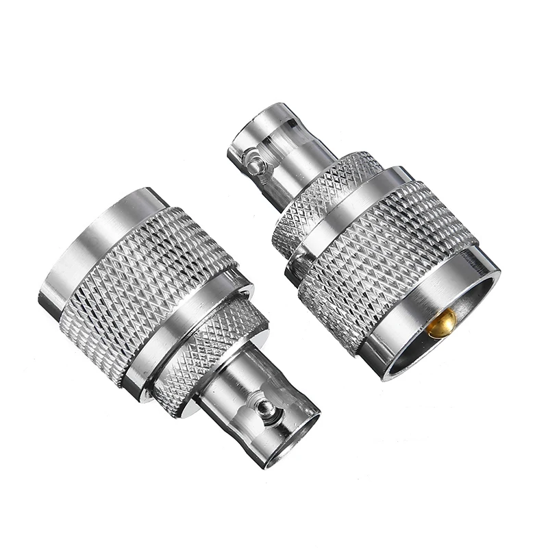 2pcs BNC Female Jack to UHF Male Plug Socket Straight RF Coaxial Adapter Connector Mini Plugs | Электроника
