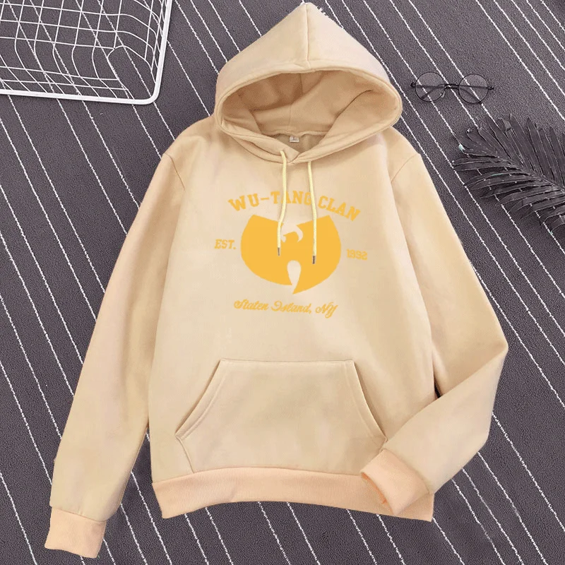 

Popular style couple wear Wudang clan print Hooded sweatshirt casual daily Black hoodie women College Youth pullover Unisex tops