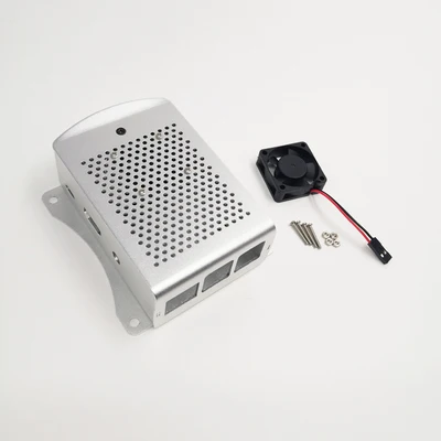 silver with fan Raspberry Pi 3 Model B Plus алюминиевый Zilver Groen Zwart чехол Metalen Behuizing RPI 3 Box Compatibel met Raspberry Pi 3 Model B - Комплект: silver with fan