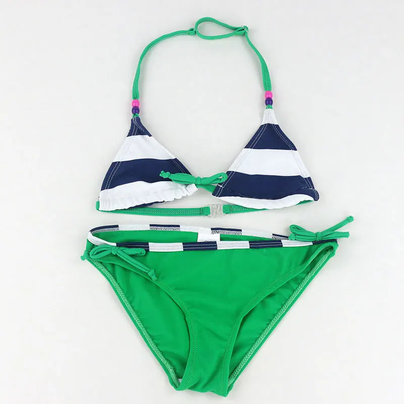 Комплект бикини для девочек 6 14 лет детский купальный костюм из 2 предметов