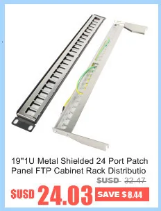 19in 1U шкаф стойка UTP 24 порта CAT6 патч-панель RJ45 сетевой кабель адаптер неэкранированный модульный Keystone Jack распределительная рамка
