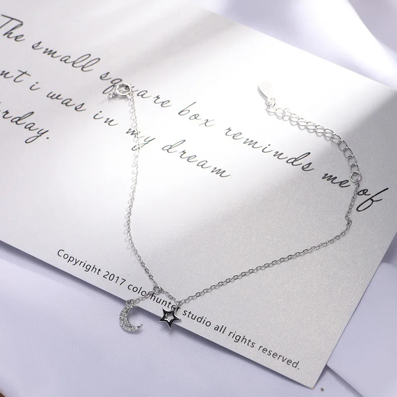 

Женский модный браслет из серебра S925 пробы, яркое серебряное Ювелирное Украшение со звездой, Прямая поставка