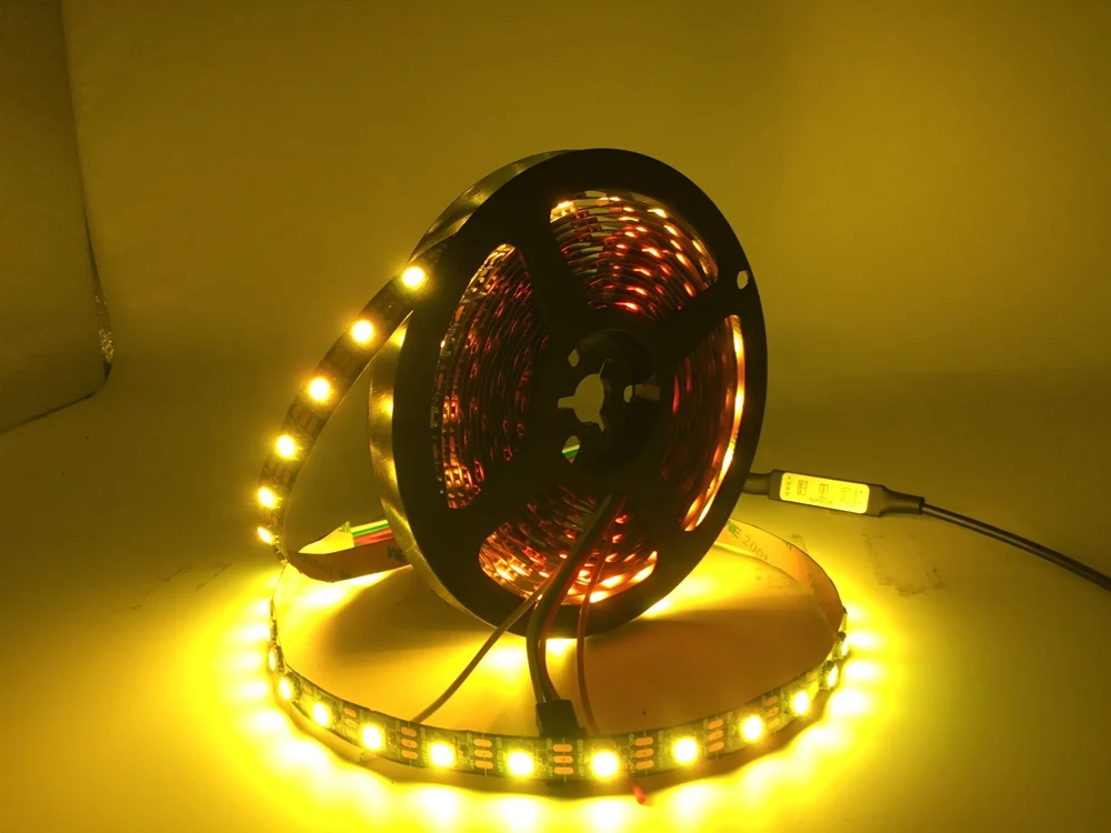 WS2812B WS2812 RGB светодиодный светильник водонепроницаемый индивидуально адресуемый умный RGB светодиодный светильник для украшения дома Рождественский 0,5 м-5 м