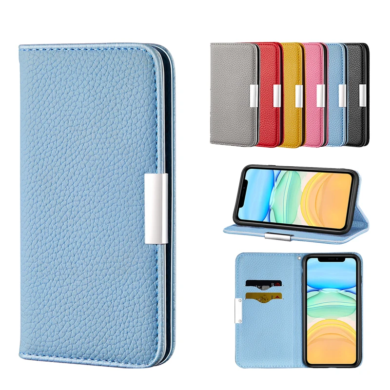 

Fashion Luxury Flip Leather Case For iPhone SE 12 11 XS Pro Max Mini X XR 8 7 6 Plus With Card Slot Bracket Phone Cases Coque