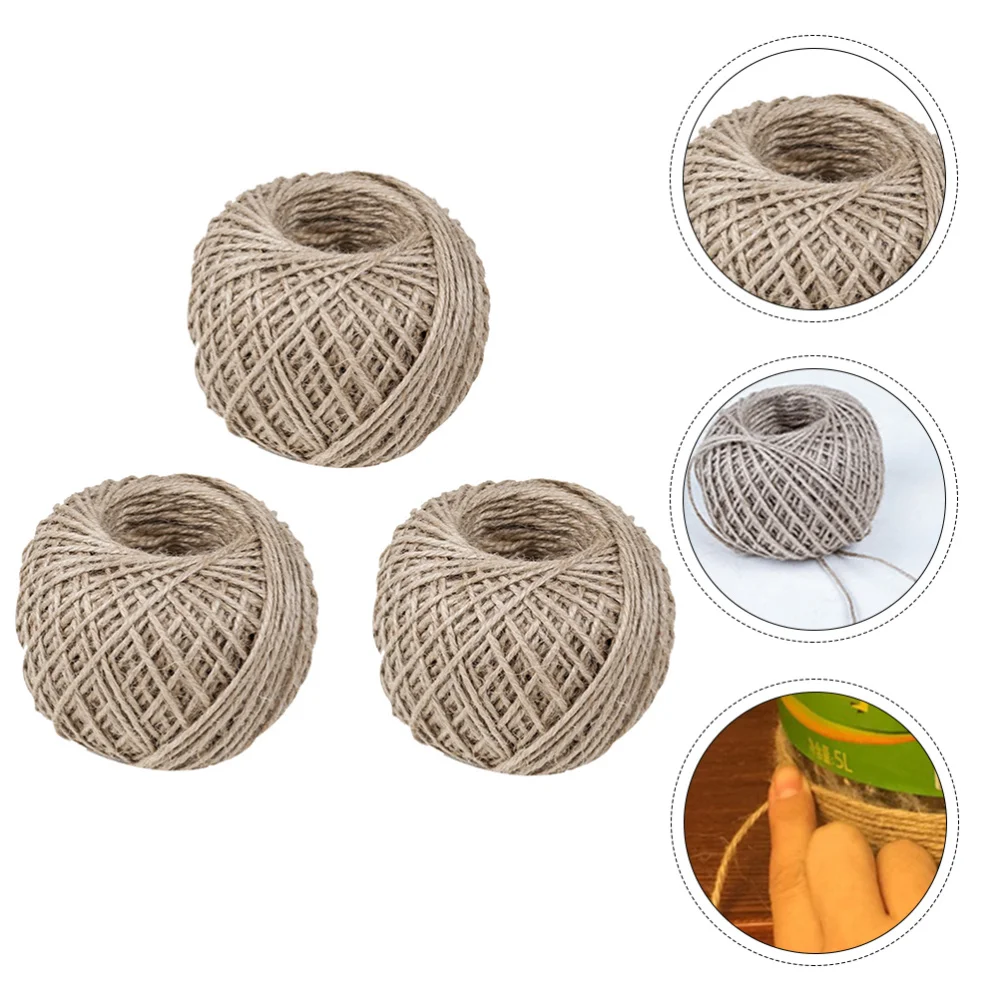 3 рулона натуральный джутовый шнур шпагат веревка для рукоделия сделай сам