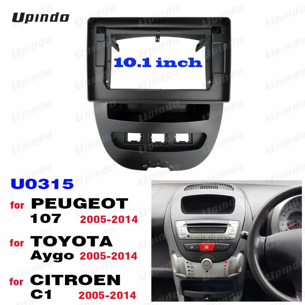 2 Din 10 1 дюймовый автомобильный радиоприемник пластиковая рамка для Peugeot 107TOYOTA