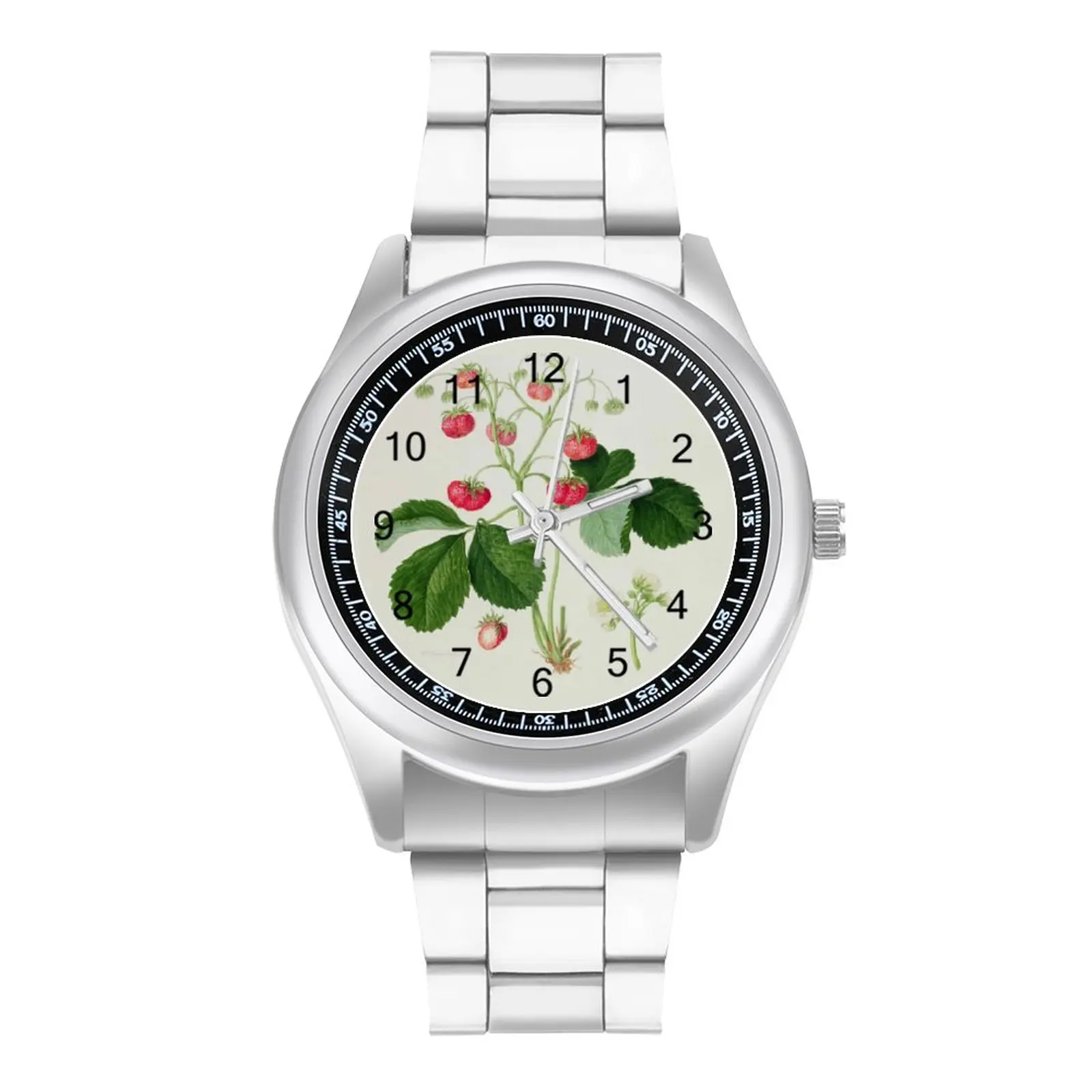 

Клубничные кварцевые часы, круглые женские наручные часы, фото, стальные, для спортзала, доступные наручные часы