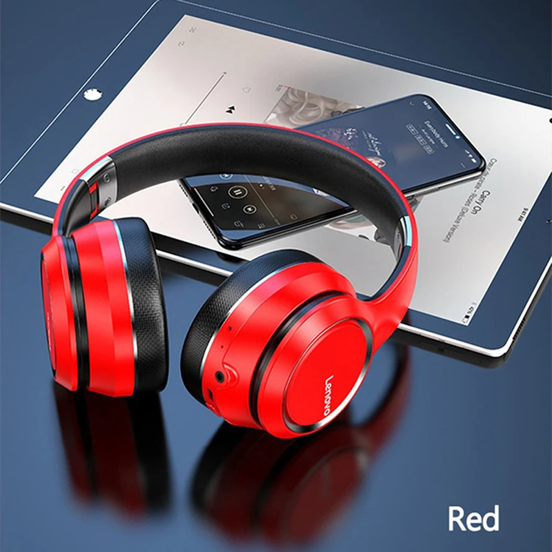 lenovo HD200 Складные блютуз наушники шумоподавление накладные игровые Hi Fi стерео
