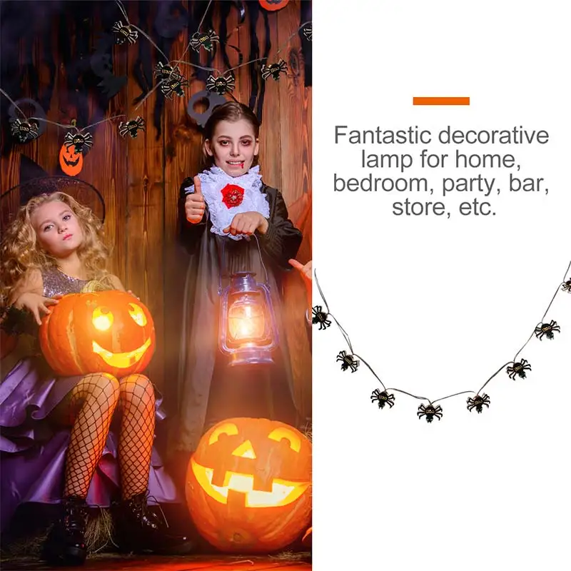 Светильник для Хэллоуина с изображением паука светодиодный светильник на