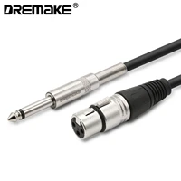 professional mic cable 6 35mm 14 male mono jack to 3 pin xlr microphone female patch cord for speaker bass amplifier