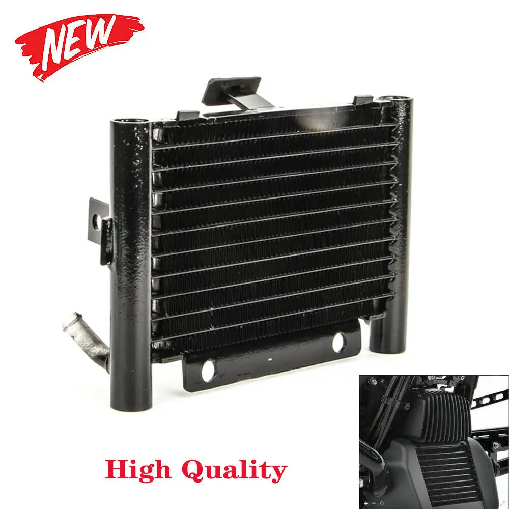 

Motorcycle Oil Cooler Adapter Cooling Device Radiator Water Tank for Harley Road King FLHR 2017-18 Glide FLTRX