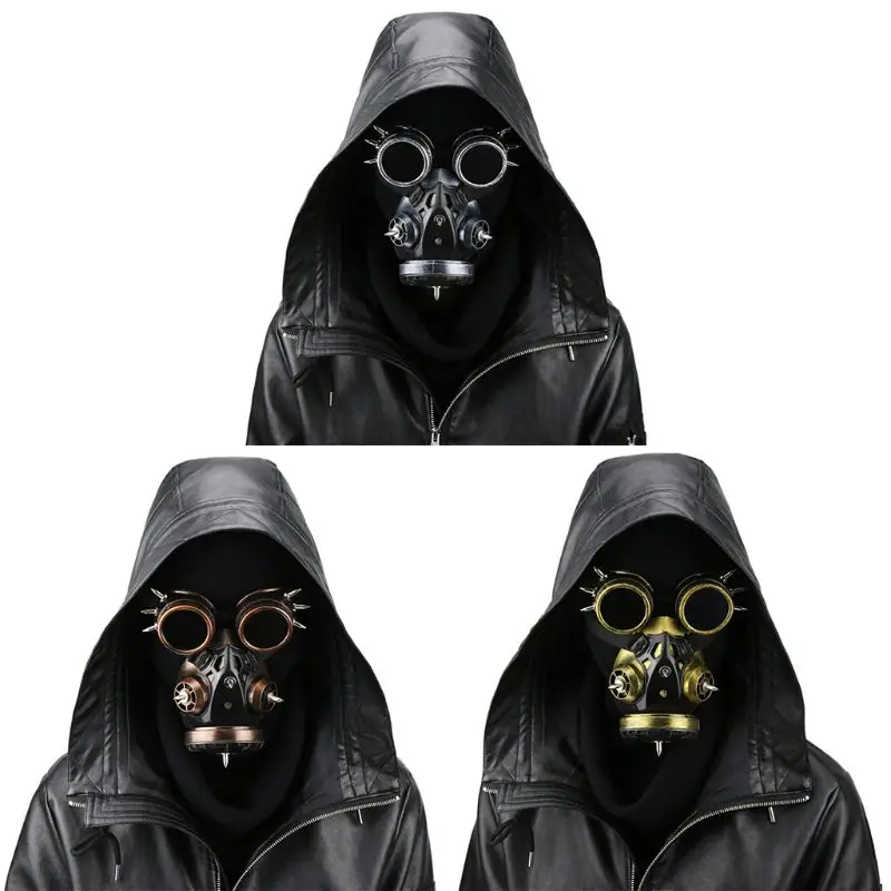 

2021 New Halloween Steampunk Retro Goggles Gas Mask Leather Face Cover Novelty Costumes 2020 trend
