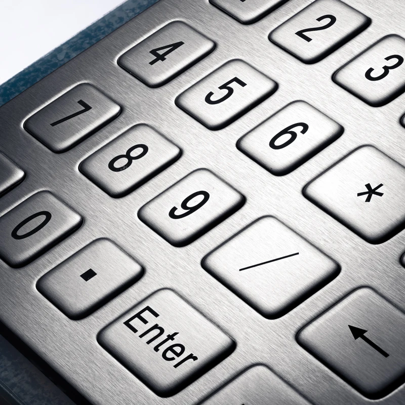 IP65 Водонепроницаемый промышленная металлическая клавиатура киоска для