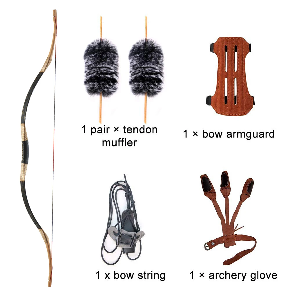 30 50 фунтов лук ручной работы традиционный длинный монгольский Рекурсивный