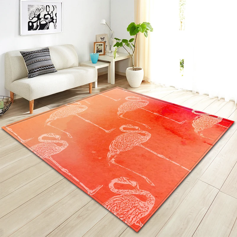 Скандинавский 3D коврик с фламинго мягкий фланелевый нескользящий диван салон