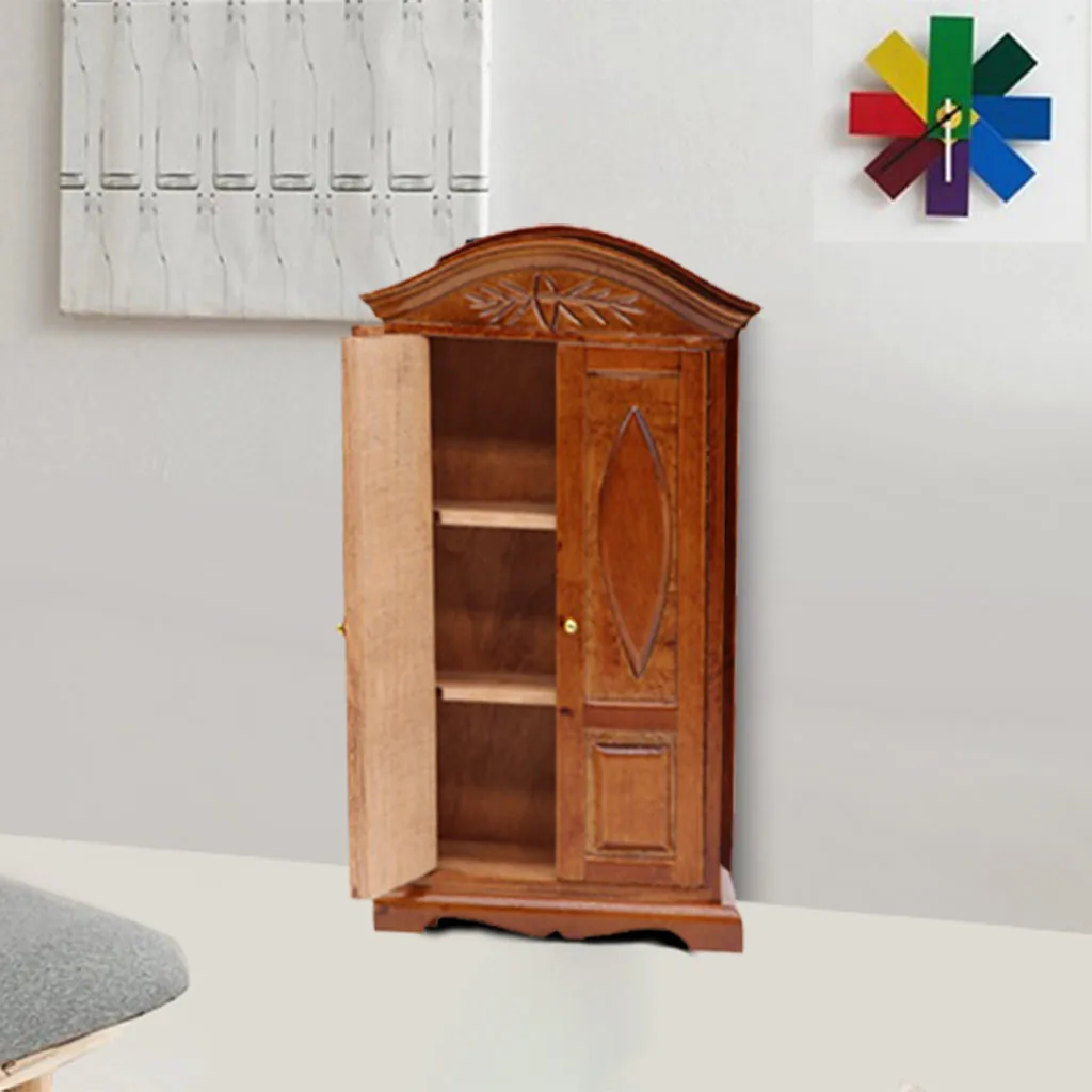 1:12 имитация кукольного домика миниатюрный деревянный шкаф полка витрина Сделай