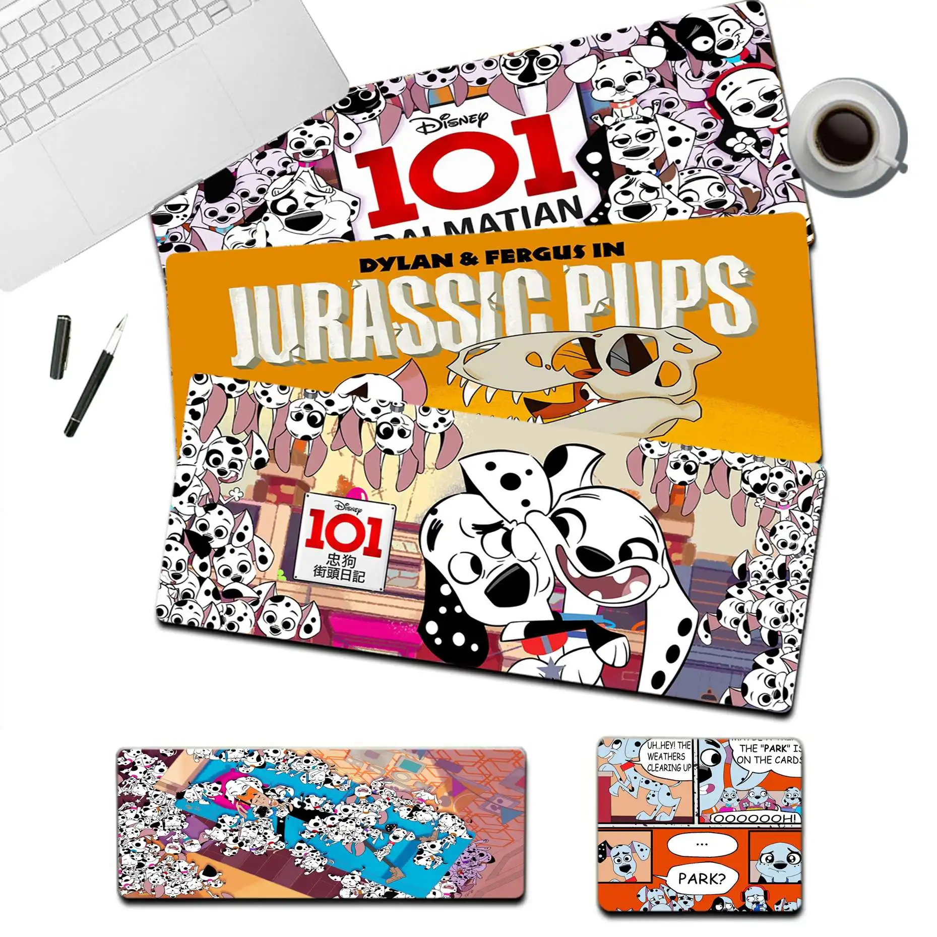 

Disney 101 Dalmatian Street Dog Durable Rubber Mouse Mat Pad Size for large Edge Locking Speed Version Game Keyboard Pad