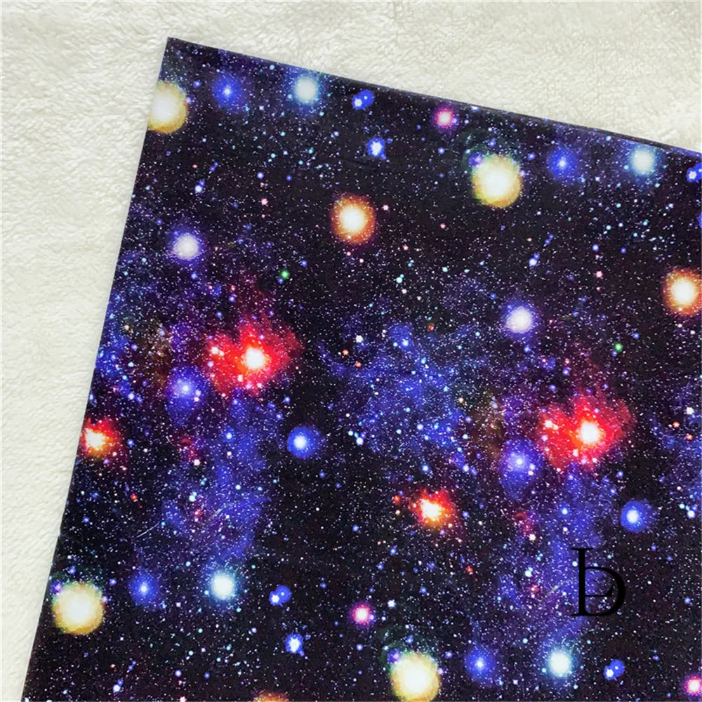 Wide110cm Радужная рыбья чешуя звездное небо облака космическая ткань 100% хлопок