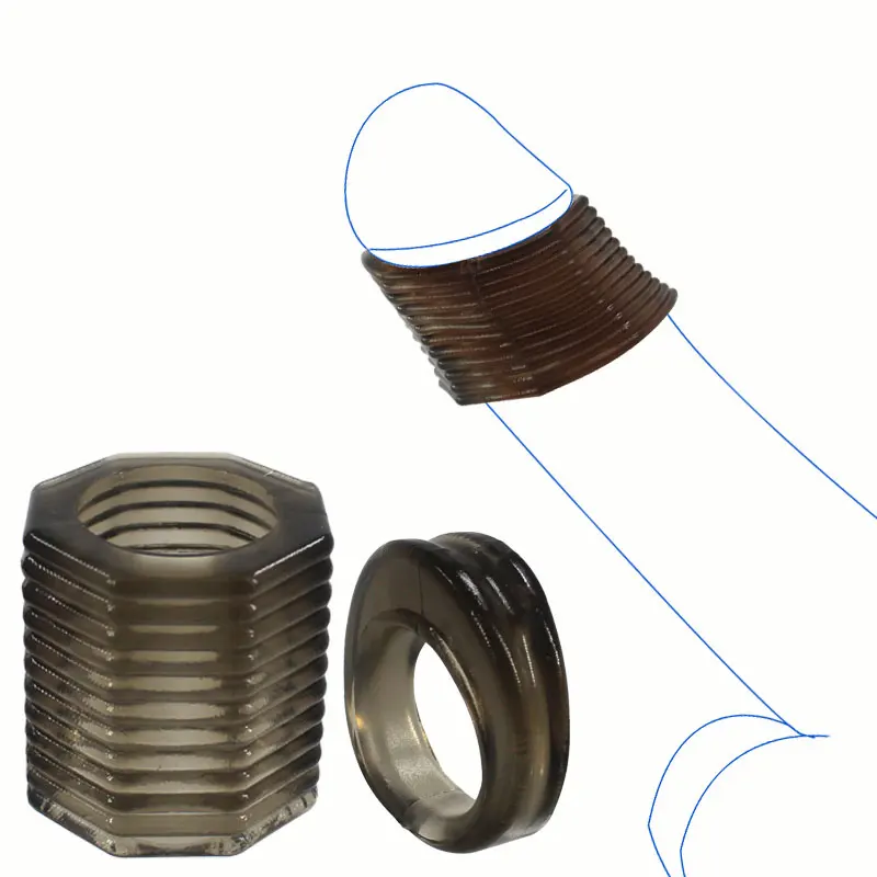 Корректирующий рукав для пениса с задержкой эякуляции в форме винта без