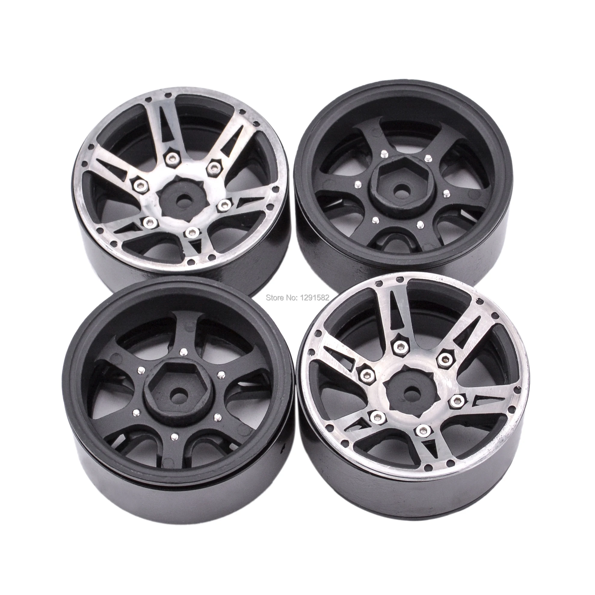 4 шт./лот RC Рок Гусеничный металлический обод колеса 1 9 дюймов BEADLOCK для 1/10 осевая