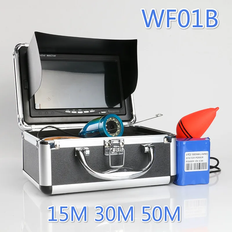 Купить WF01B 7-дюймовый ЖК-монитор рыболокатор HD 1200TVL рыболовная камера водонепроницаемая подводная видеокамера с кабелем 30 М камера в форме рыбы DVR
