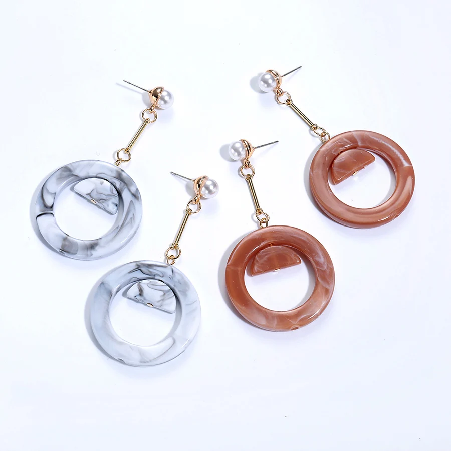 

Long Dangle Earrings for Women Simulated Pearl Jewelry Big Round Statement Drop Earings Female Ear Jewellery Girl Gift