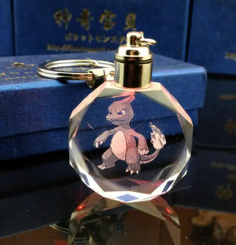 E Charizard Mewtwo счастливый питомец Хрустальный брелок светодиодный светильник подвеска брелок аксессуары для косплея - Цвет: E
