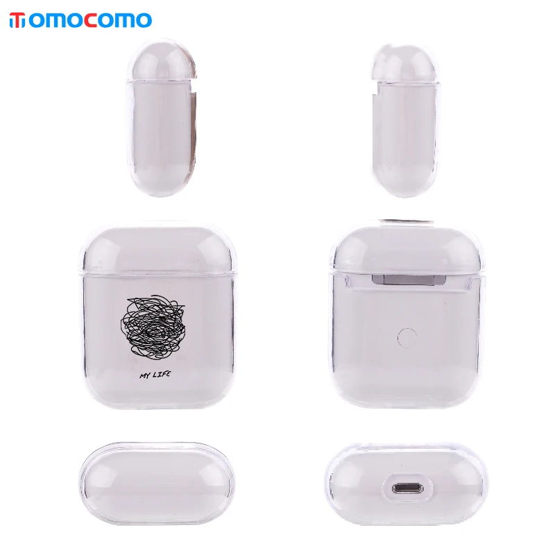 Прозрачный защитный жесткий чехол для беспроводных наушников iPhone AirPods 1 2 Pro