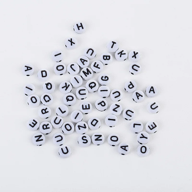 

1850pcs/lot 4x7mm 250g Acrylic Spacer Beads Letter Beads Oval Alphabet Beads For Jewelry Making DIY Handmade Accessories