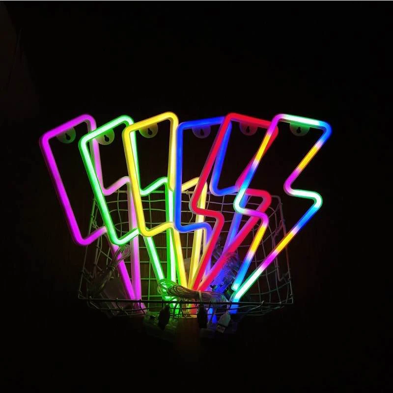 

LEDNeon Night Light modeling lamp lightning hanging lamp wall lamp indoor bar party decoration USB battery powered New Year gift