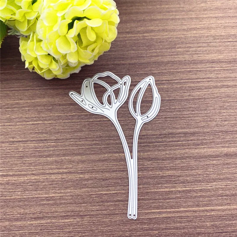 

Tulip Metal Cutting Mold Die Cutting Scrapbook craft Stamp DIY Photo Frame Decoration Sincere Invitation Card Making 1Pc