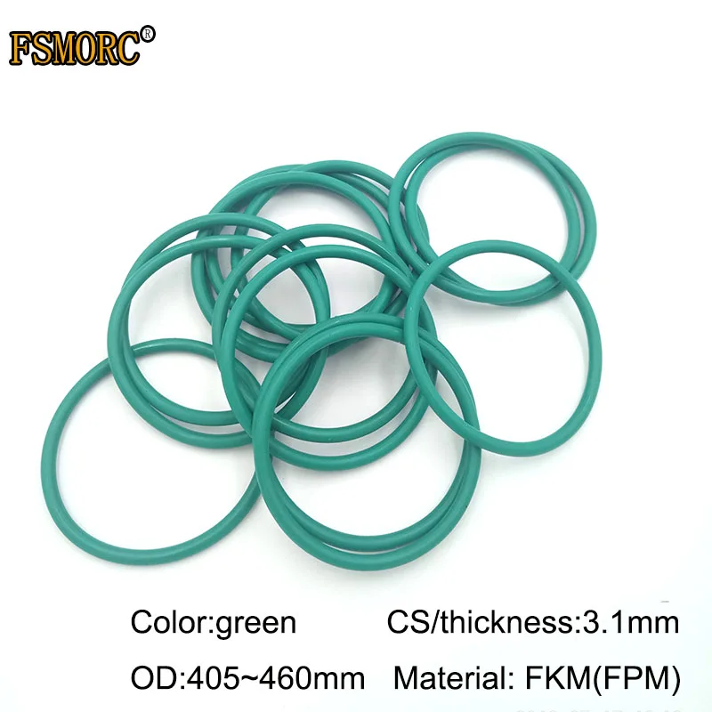 OD405mm ~ 460mm * 3 1mm Толщина/CS Green FKM o кольца маслостойкие кислотостойкие и щелочные