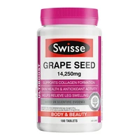 swisse grapeseed 142500 mg supports collagen formation skin health antioxidant activity helps relieve leg swelling 180 tablet