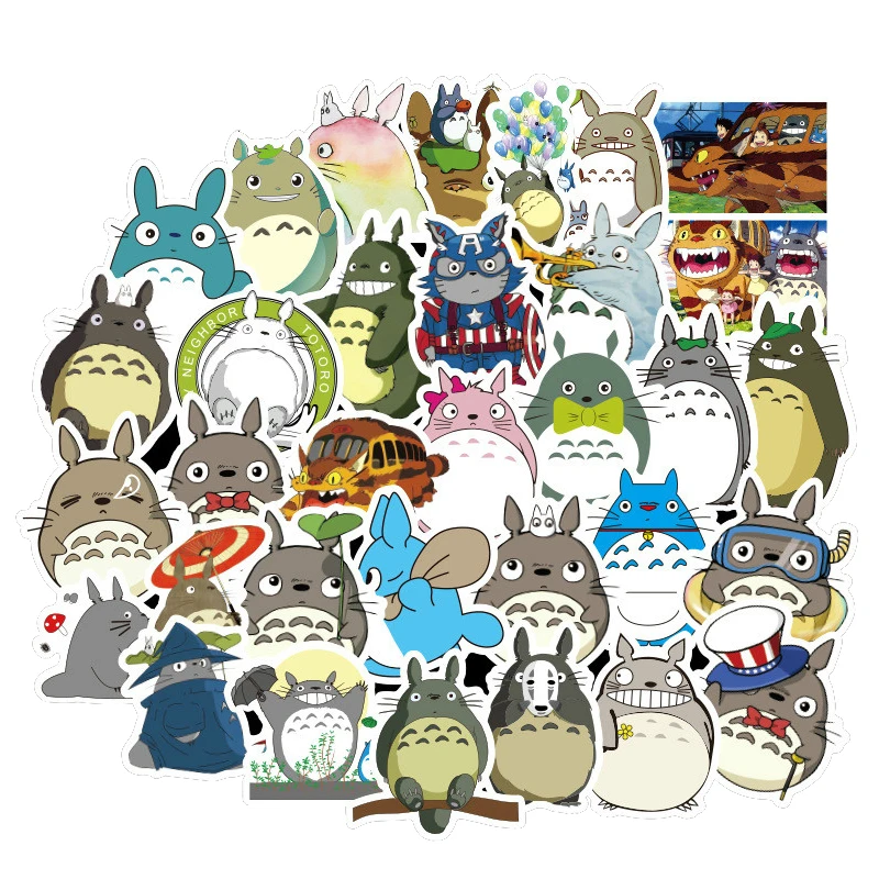 

10/50pcs Anime Hayao Miyazaki Stickers Tonari No Totoro Stickers Graffiti Stickers for Furniture Desk DIY Chair Toy