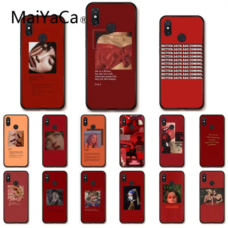 Чехол для телефона Maiyaca в стиле ретро с красным рисунком Xiaomi mi5 6 A1 A2 Lite Mi9 9SE mi8lite
