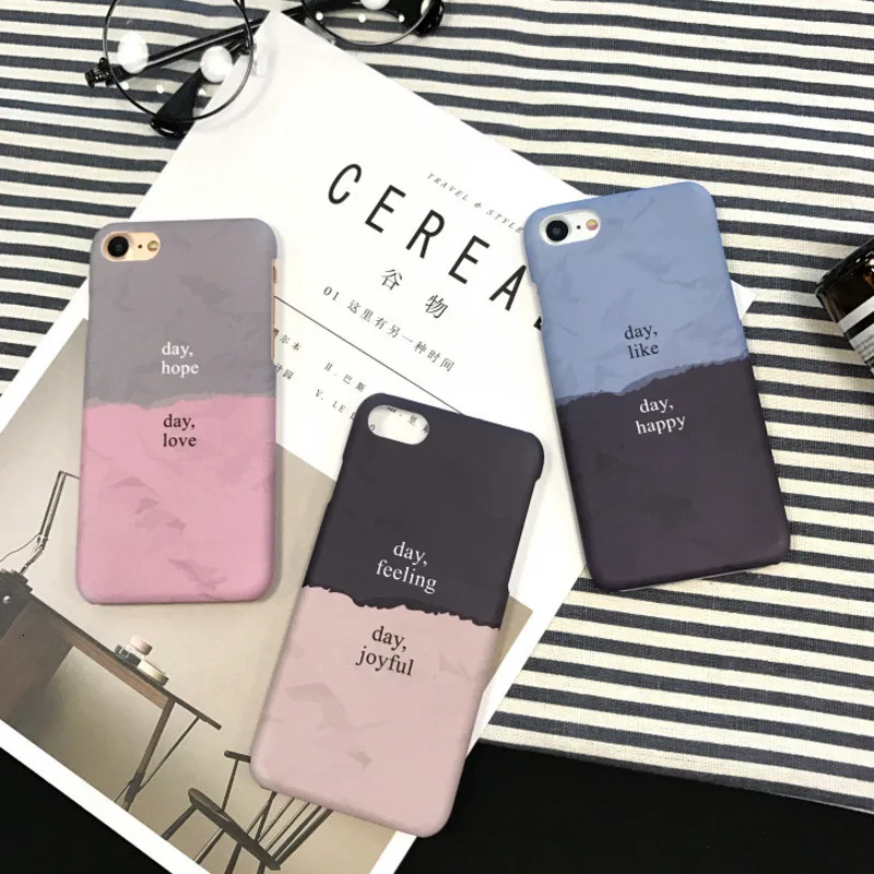 Colorblock macarons phone case for iPhone X XS XR XSMax 8 7 6 6S PluS matte half pack water protection cover |