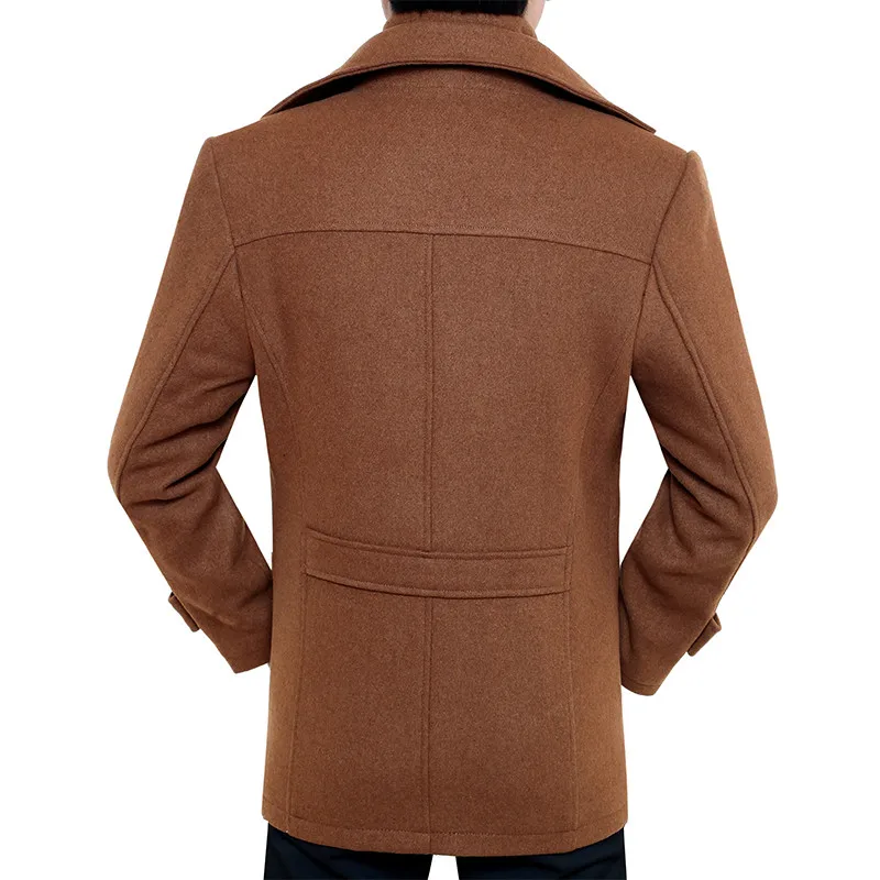 Мужское зимнее шерстяное пальто 2019 высокое качество Смарт Бизнес Стиль