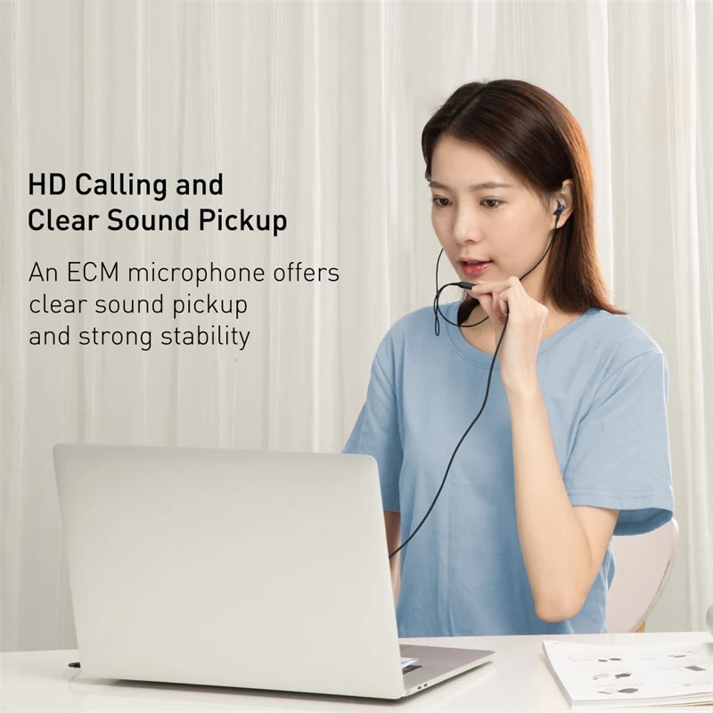 baseus h19 wired earphone in ear 3 5mm 6d stereo bass wired earphones hifi earpiece with mic for xiaomi samsung huawei headphone free global shipping