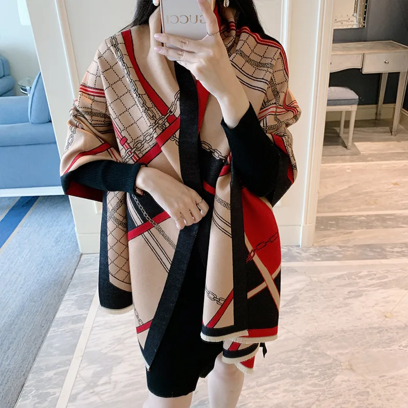 Новинка 2020 брендовый толстый кашемировый женский шарф зимний теплый из пашмины