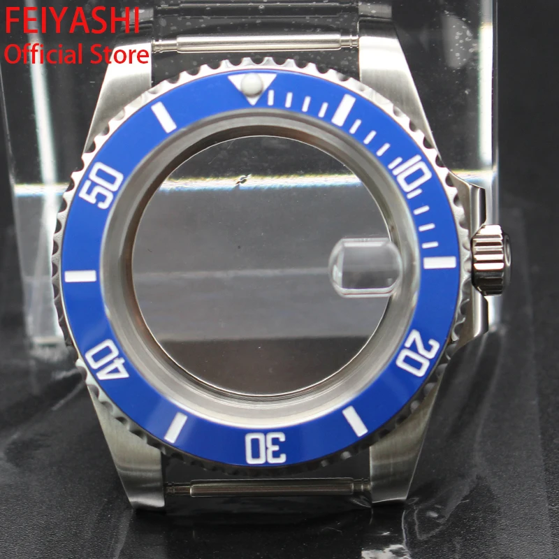 40mm 316L Stainless Steel Submariner Men's watches case Ceramic Bezel accessory Sapphire For seiko nh35 nh36 8215 dial movement