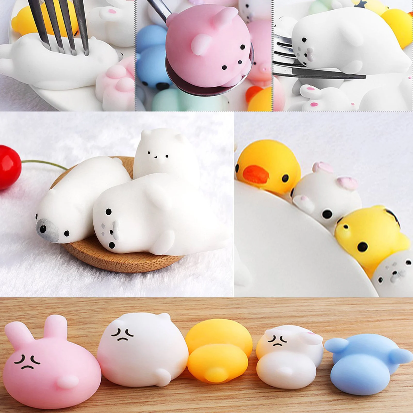 

24 Pieces Squeeze Toys Kawaii Squishies Mochi Anima Squishy Toys For Kids Party Favors Mini Stress Relief Toys For Children kids