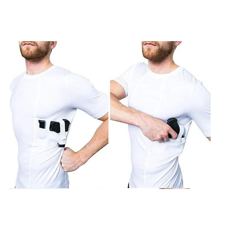 LOVESLF маскирующая Мужская футболка Wo майка рубашка с круглым вырезом кобура для