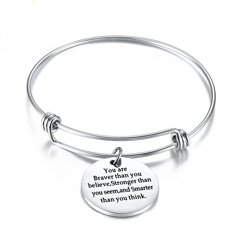 Вдохновляющие английские слова FANSEEKER браслет для женщин и девушек подарок матери