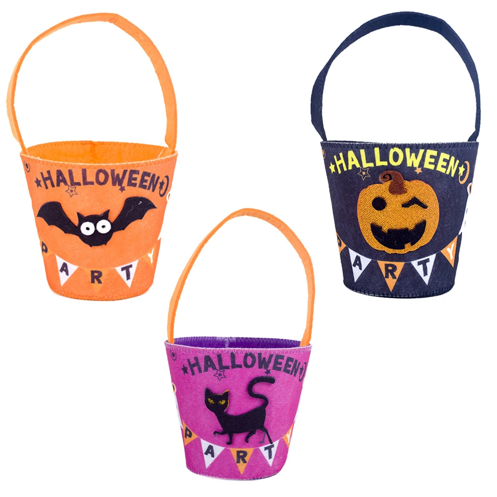 Дети милый Хэллоуин трюк или лечение Портативный конфеты мешок мультфильм