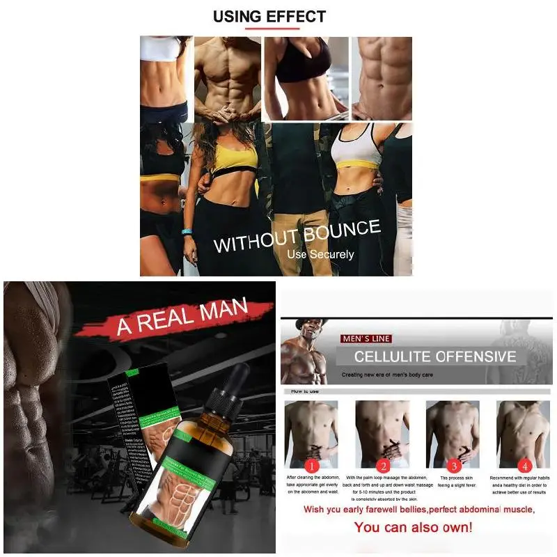 Мощное эфирное масло для мышц живота сильное антицеллюлитное жиросжигающее