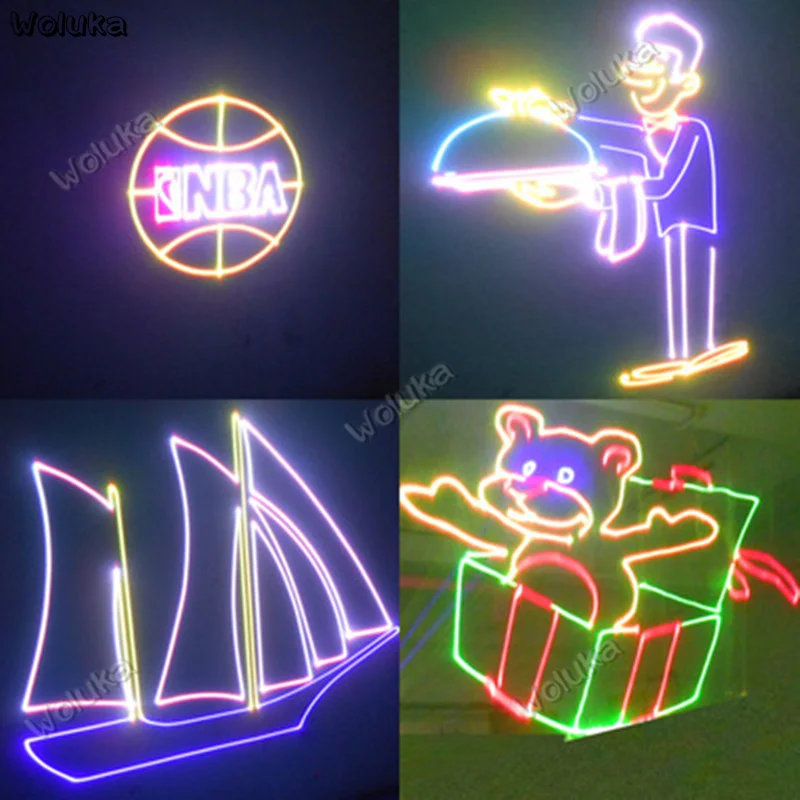 SD-карта RGB Анимация Полноцветный лазерный свет KTV частная комната бар Звуковое