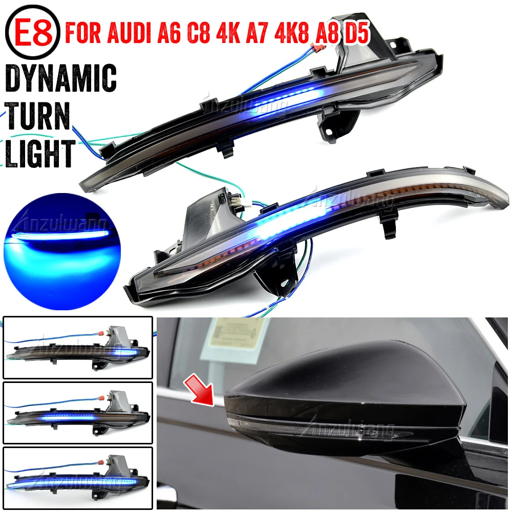 

Dynamic Reminder Flowing Turn Signals Side Mirror Blinker Sequential Indicator LED For Audi A6 C8 4K A7 4K8 A8 D5 2018 2019