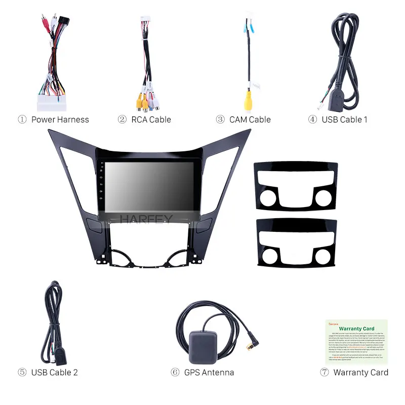 Harfey 9 &quotHD мультимедийный плеер Android 8 1 Автомобильный GPS радио для 2011 2015 Hyundai Sonata с